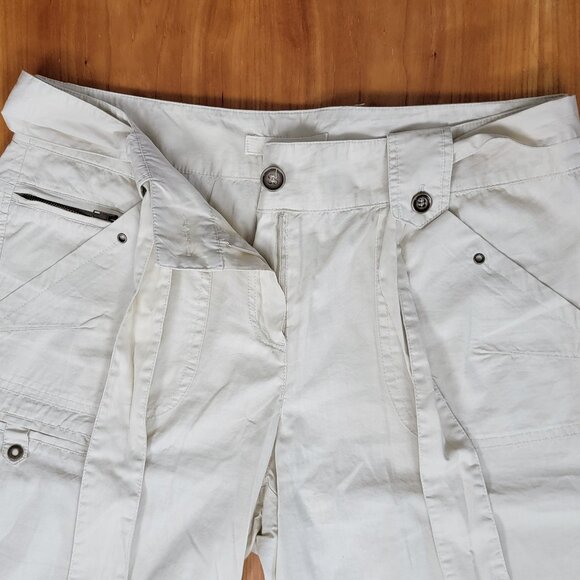 Sandro of Paris Beige Cotton Belted Bermuda Shorts  - 8P - Picture 3 of 6